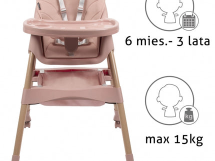 Scaun de masa 2 in 1 Kidwell KARIMI - Roz