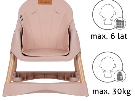 Scaun de masa 2 in 1 Kidwell KARIMI - Roz