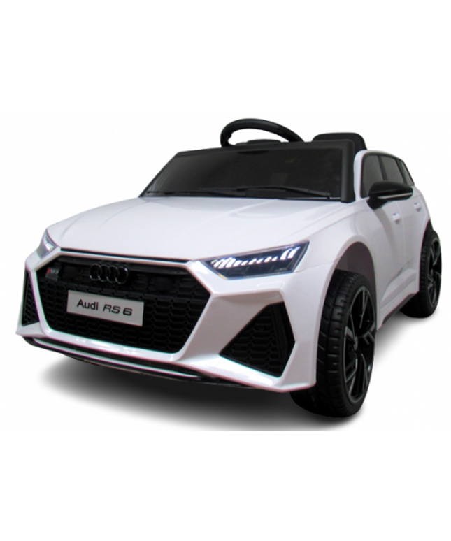 Masinuta electrica cu telecomanda Audi RS6 R-Sport - Alb
