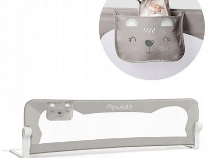 Bariera de protectie pentru pat 150 x 35 x 42 cm Nukido 722200 - Gri