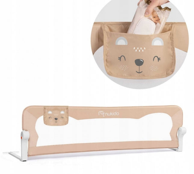 Bariera de protectie pentru pat 150 x 35 x 42 cm Nukido 722201 - Bej