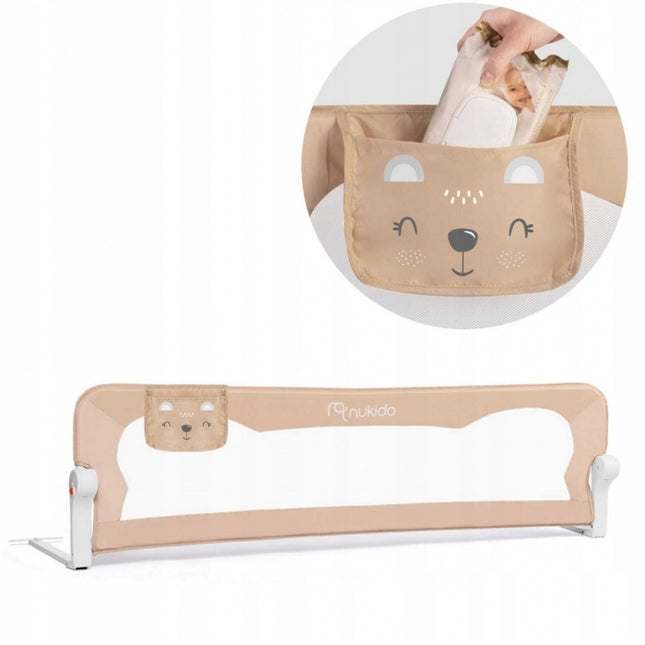 Bariera de protectie pentru pat 150 x 35 x 42 cm Nukido 722201 - Bej