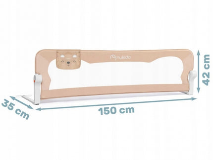 Bariera de protectie pentru pat 150 x 35 x 42 cm Nukido 722201 - Bej