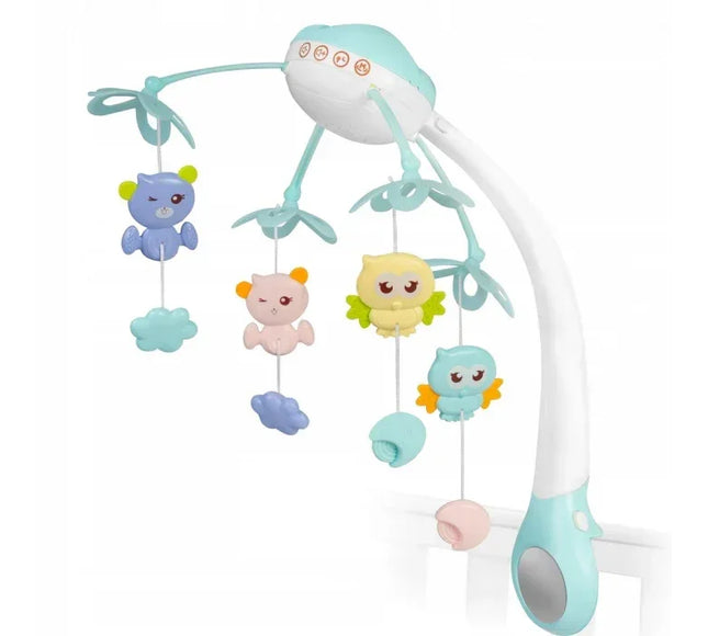 Carusel muzical pentru patut cu proiector, sunete si jucarii Ricokids RK-813 - Albastru - Bebeboo - Totul pentru copii. Jucării, Hăinuțe, Perne, Mobilier, Textile