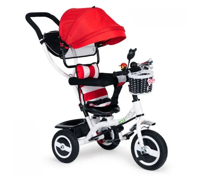 Tricicleta cu sezut rotativ Ecotoys JM-066-9L - Rosie - Bebeboo - Totul pentru copii. Jucării, Hăinuțe, Perne, Mobilier, Textile