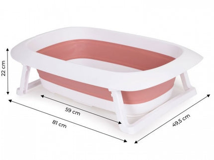 Cadita de baie cu dop de scurgere Ecotoys HA-B31 - Roz