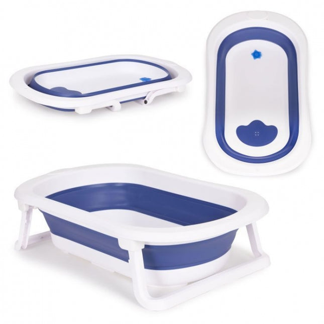 Cadita de baie cu dop de scurgere Ecotoys HA-B27 - Albastru