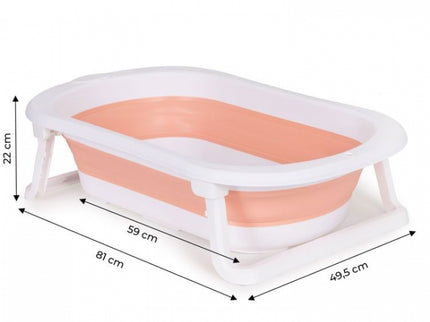 Cadita de baie cu dop de scurgere Ecotoys HA-B27 - Roz