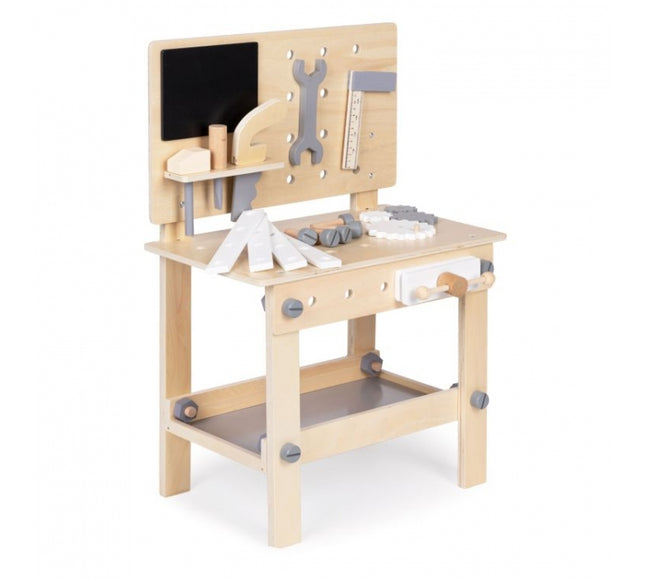 Banc de lucru din lemn cu accesorii pentru copii Ecotoys W03D076E