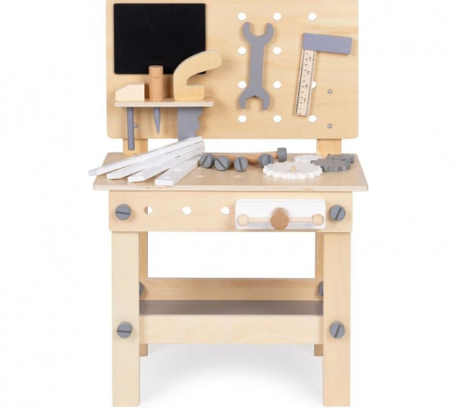 Banc de lucru din lemn cu accesorii pentru copii Ecotoys W03D076E