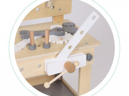 Banc de lucru din lemn cu accesorii pentru copii Ecotoys W03D076E