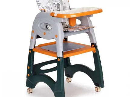 Scaun de masa 2 in 1 pentru copii Ecotoys HA-033 - Portocaliu - Bebeboo - Totul pentru copii. Jucării, Hăinuțe, Perne, Mobilier, Textile