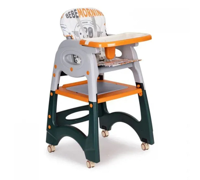 Scaun de masa 2 in 1 pentru copii Ecotoys HA-033 - Portocaliu - Bebeboo - Totul pentru copii. Jucării, Hăinuțe, Perne, Mobilier, Textile