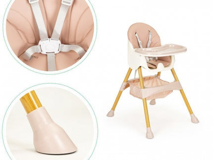 Scaun de masa 2 in 1 Ecotoys HC-823S - Roz