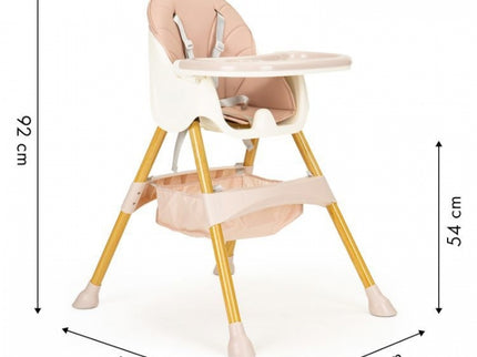 Scaun de masa 2 in 1 Ecotoys HC-823S - Roz