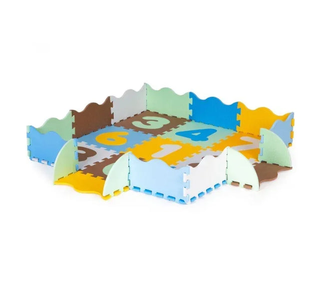 Salteluta de joaca din spuma EVA, educativa, cu 25 de piese Ecotoys 32511 - Multicolor - Bebeboo - Totul pentru copii. Jucării, Hăinuțe, Perne, Mobilier, Textile