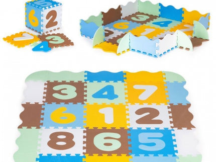 Salteluta de joaca din spuma EVA, educativa, cu 25 de piese Ecotoys 32511 - Multicolor