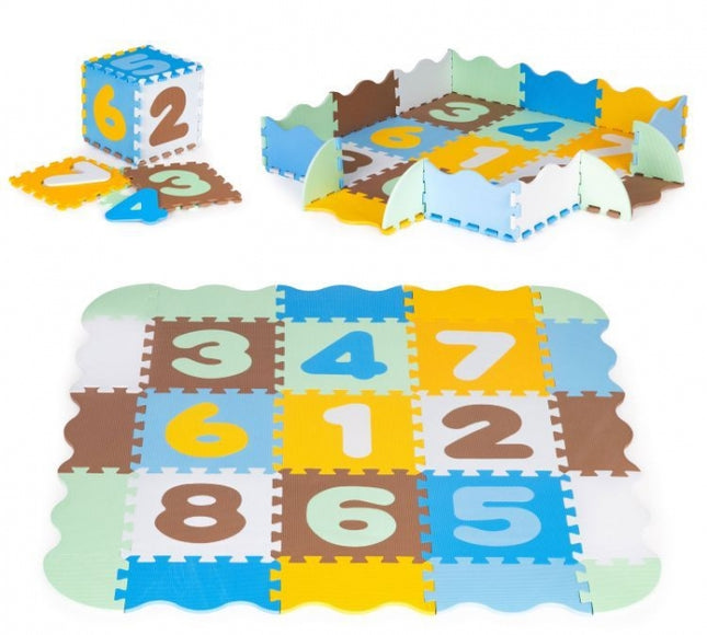 Salteluta de joaca din spuma EVA, educativa, cu 25 de piese Ecotoys 32511 - Multicolor