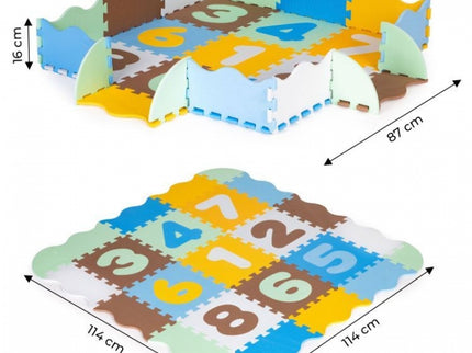 Salteluta de joaca din spuma EVA, educativa, cu 25 de piese Ecotoys 32511 - Multicolor