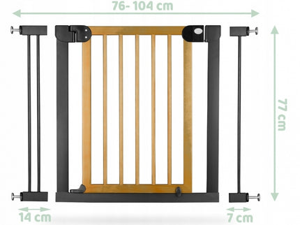 Poarta siguranta 76-104 cm Nukido - Metal + Lemn