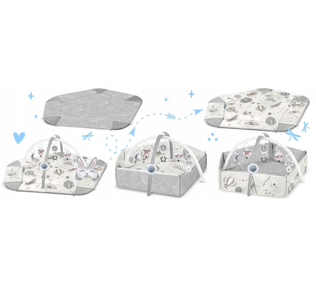 Salteluta de joaca educativa 3 in 1 Nukido 730102 - Gri