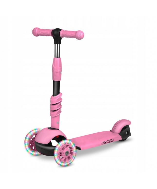 Trotineta 3 in 1 cu roti cu LED Ricokids Todi 765400 - Roz