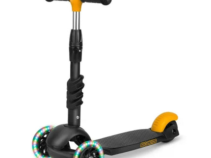 Trotineta 3 in 1 cu roti cu LED Ricokids Cubi 765500 - Negru - Portocaliu - Bebeboo - Totul pentru copii. Jucării, Hăinuțe, Perne, Mobilier, Textile