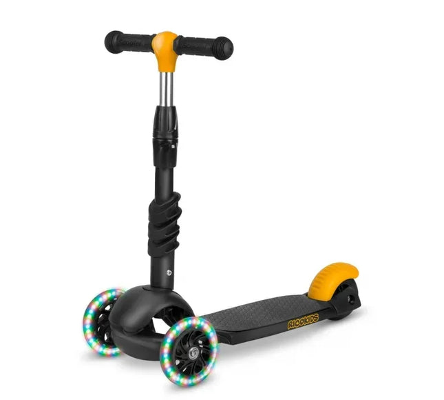 Trotineta 3 in 1 cu roti cu LED Ricokids Cubi 765500 - Negru - Portocaliu - Bebeboo - Totul pentru copii. Jucării, Hăinuțe, Perne, Mobilier, Textile