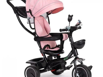 Tricicleta Cu Sezut Rotativ Ecotoys JM-066-9 - Roz - Bebeboo - Totul pentru copii. Jucării, Hăinuțe, Perne, Mobilier, Textile