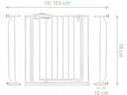 Poarta siguranta 75-105 cm Nukido 718000 - Alb
