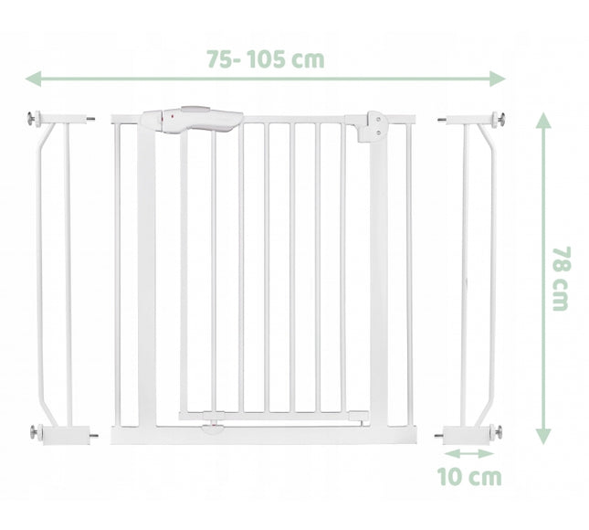 Poarta siguranta 75-105 cm Nukido 718000 - Alb