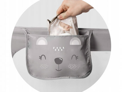 Bariera de protectie pentru pat 180 x 35 x 42 cm Nukido 722400 - Gri