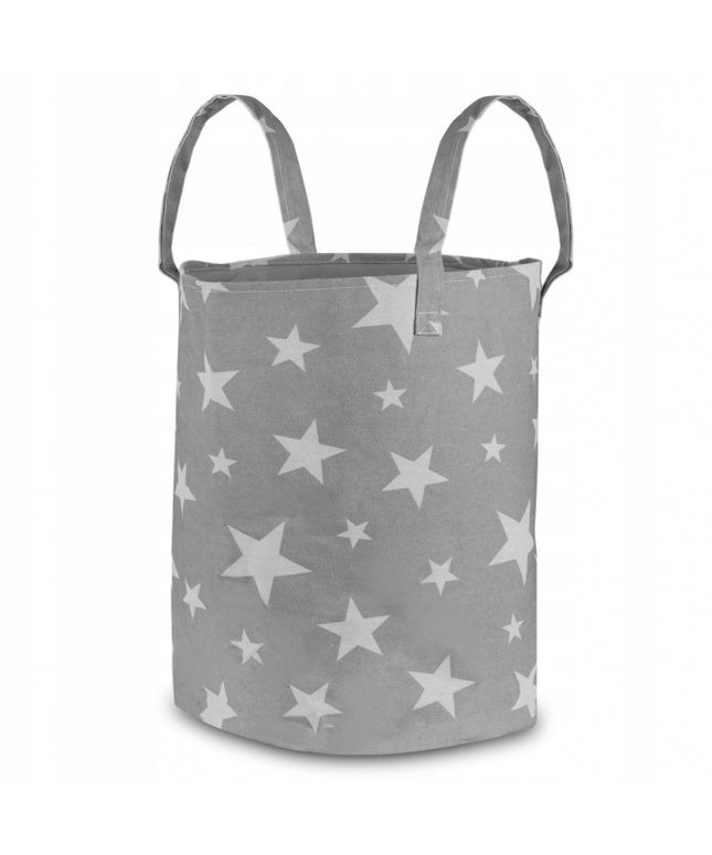 Cos mare pentru depozitarea jucariilor Nukido - Gri cu stele