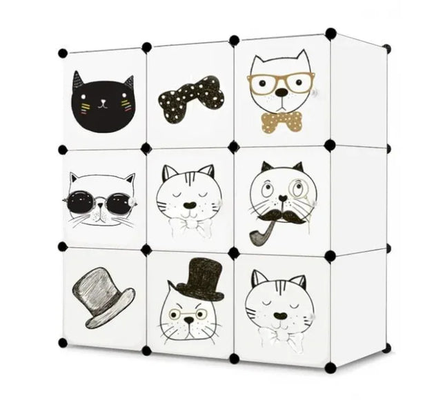 Raft modular cu 9 compartimente pentru camera copilului Ecotoys M15228_1 - Bebeboo - Totul pentru copii. Jucării, Hăinuțe, Perne, Mobilier, Textile