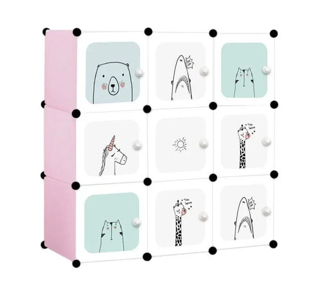 Raft modular cu 9 compartimente pentru camera copilului Ecotoys M15229_1 - Bebeboo - Totul pentru copii. Jucării, Hăinuțe, Perne, Mobilier, Textile