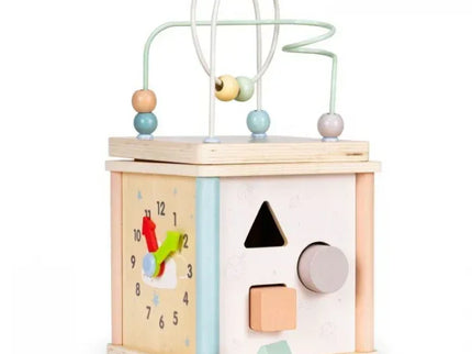 Cub educational din lemn pentru copii Ecotoys 1001 - Bebeboo - Totul pentru copii. Jucării, Hăinuțe, Perne, Mobilier, Textile