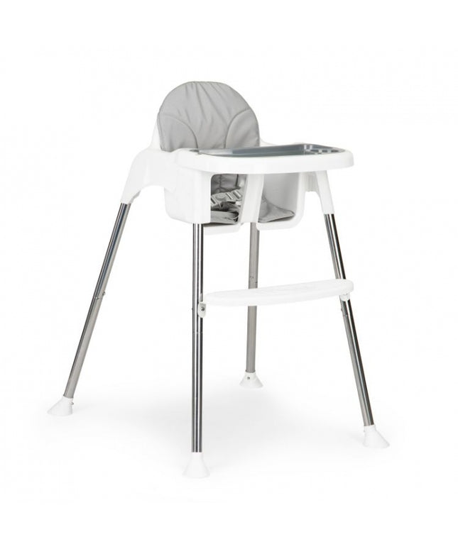 Scaun de masa 2 in 1 cu tapiterie Ecotoys HC-135C - Alb