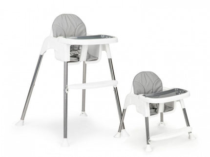 Scaun de masa 2 in 1 cu tapiterie Ecotoys HC-135C - Alb