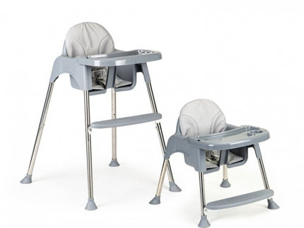 Scaun de masa 2 in 1 cu tapiterie Ecotoys HC-135C - Gri