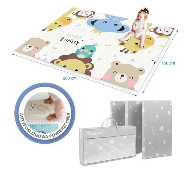 Salteluta de joaca pentru copii 150 x 200 cm Kidwell INDA - Animals - Bebeboo - Totul pentru copii. Jucării, Hăinuțe, Perne, Mobilier, Textile