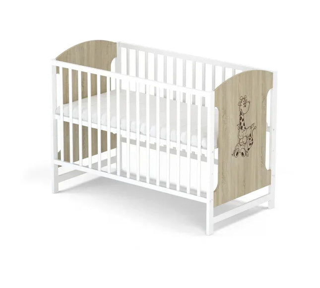 Patut fara sertar VESSANTI MILO GIRAFA - Stejar cu alb - Bebeboo - Totul pentru copii. Jucării, Hăinuțe, Perne, Mobilier, Textile