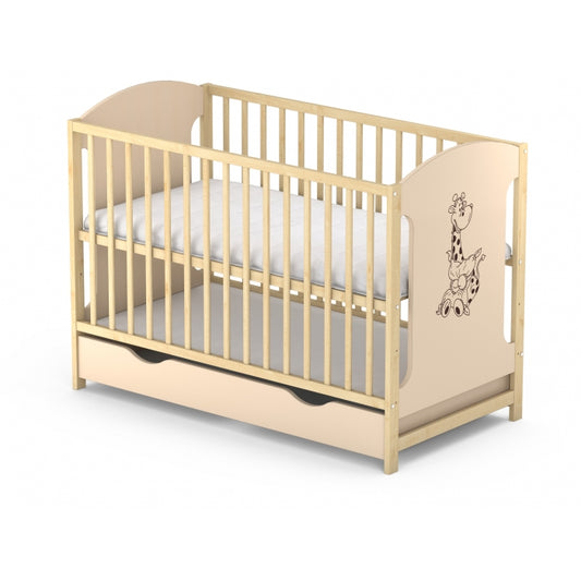 Patut cu sertar VESSANTI MILO GIRAFA - Crem cu natur