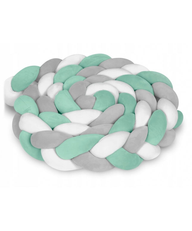 Protectie laterala pentru patut, impletita, 2 m, Ricokids 722002 - Mint