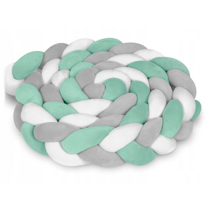 Protectie laterala pentru patut, impletita, 2 m, Ricokids 722002 - Mint