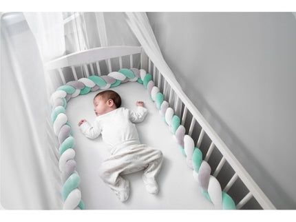 Protectie laterala pentru patut, impletita, 2 m, Ricokids 722002 - Mint
