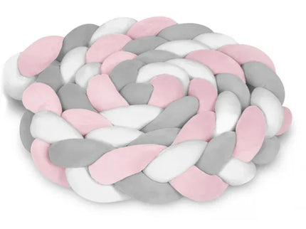 Protectie laterala pentru patut, impletita, 2 m, Ricokids 722003 - Roz - Bebeboo - Totul pentru copii. Jucării, Hăinuțe, Perne, Mobilier, Textile