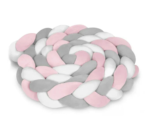 Protectie laterala pentru patut, impletita, 2 m, Ricokids 722003 - Roz - Bebeboo - Totul pentru copii. Jucării, Hăinuțe, Perne, Mobilier, Textile