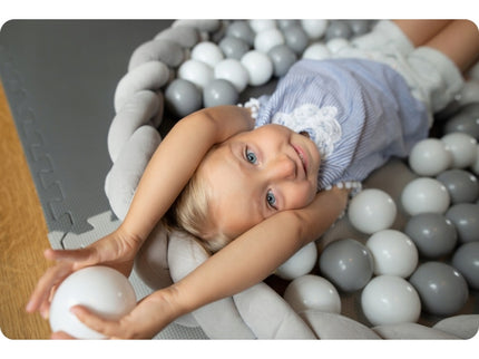 Protectie laterala pentru patut, impletita, 2 m, Ricokids 722003 - Roz