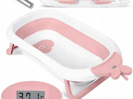 Cadita de baie cu dop de scurgere si termometru Ricokids RK-282 - Roz - Bebeboo - Totul pentru copii. Jucării, Hăinuțe, Perne, Mobilier, Textile