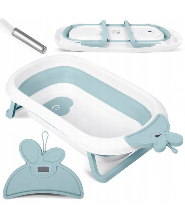 Cadita de baie cu dop de scurgere si termometru Ricokids RK-282 - Albastru